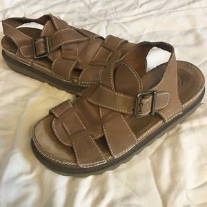 90s Candies Chunky Brown Leather Sandal 7.5